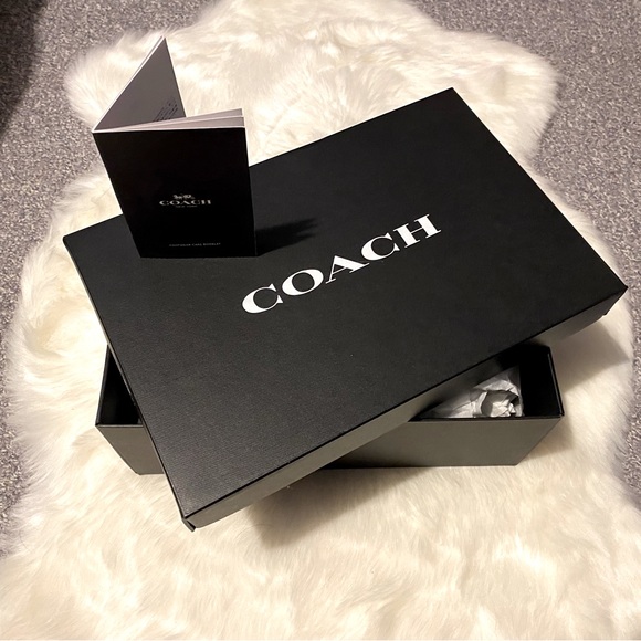 ⭐️5/$25 | COACH Empty Shoebox w/ Coach embossed tissue paper and care booklet - Picture 1 of 2